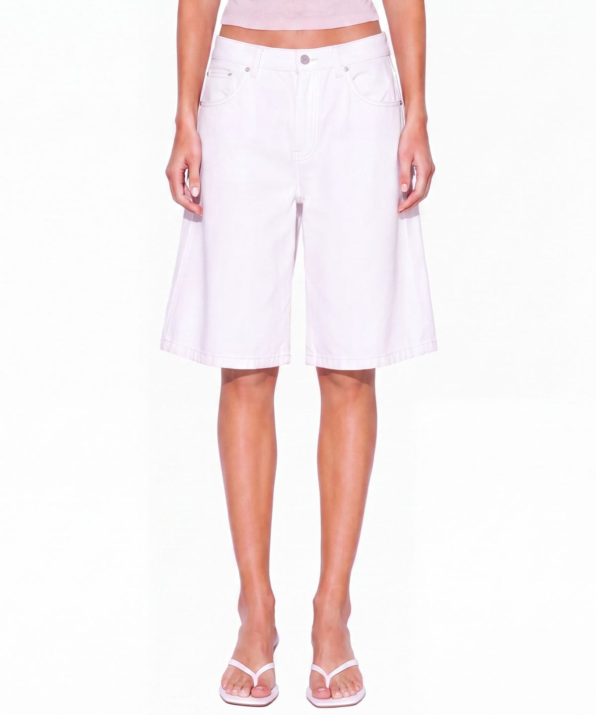 닉앤니콜(NICK&NICOLE) BUTTERFLY DENIM BERMUDA PANTS_IVORY