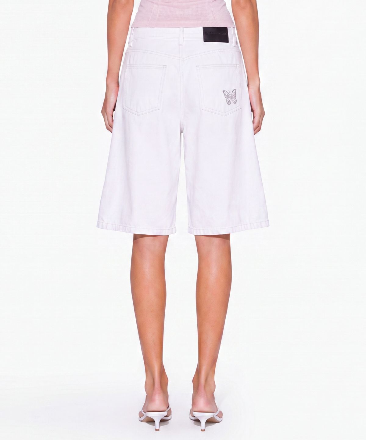 닉앤니콜(NICK&NICOLE) BUTTERFLY DENIM BERMUDA PANTS_IVORY
