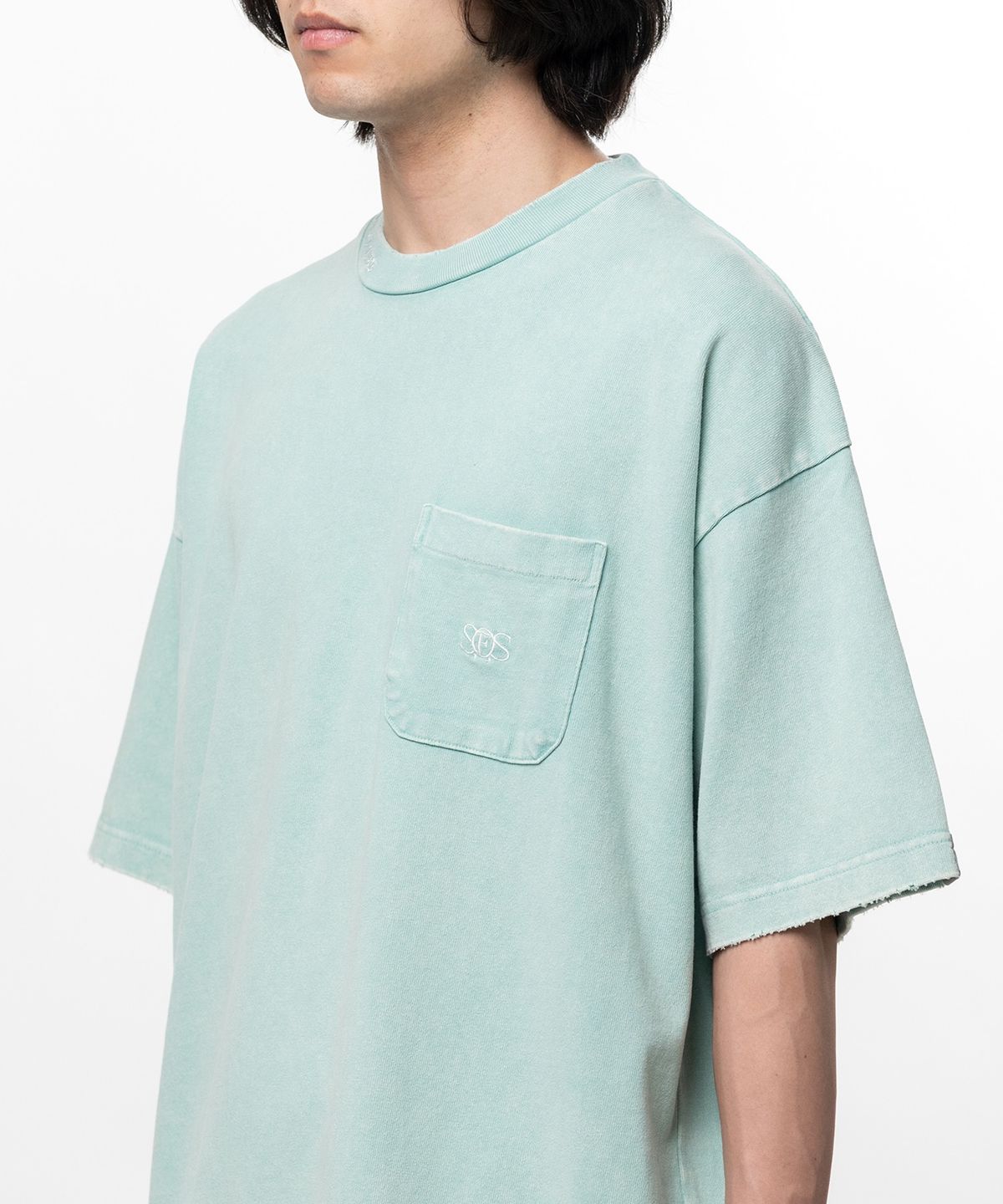 사운드오브선라이즈(SOUND OF SUNRISE) 저지 워시 포켓 티셔츠 MINT GREEN