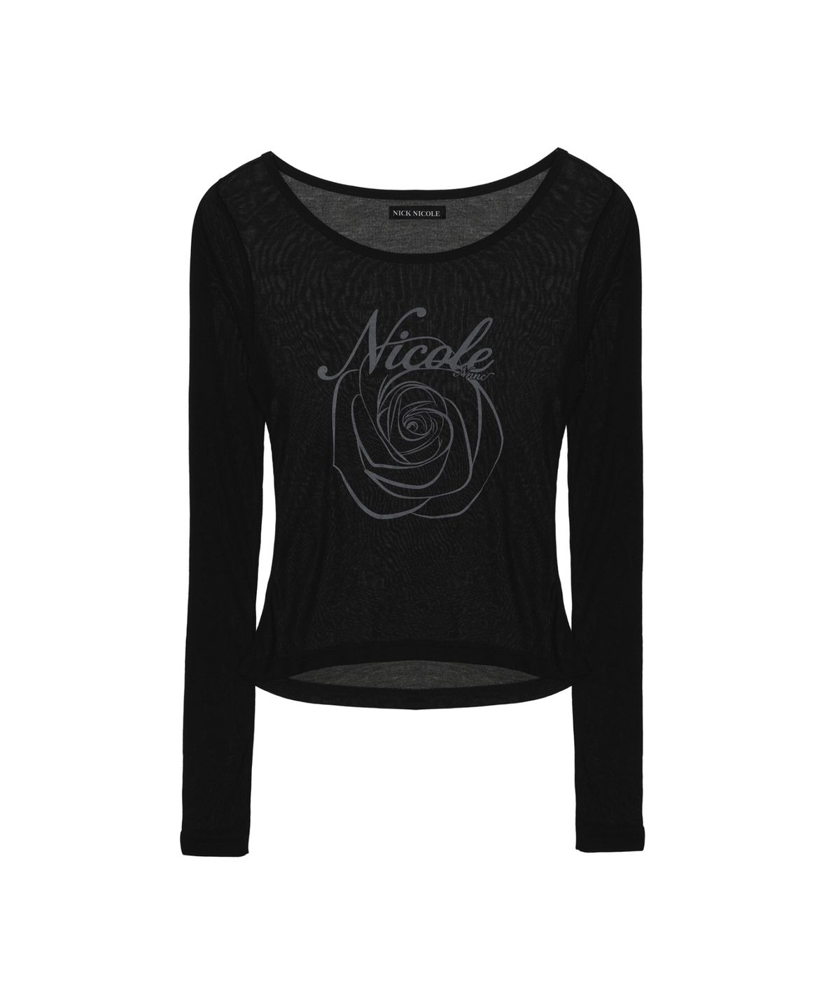 닉앤니콜(NICK&NICOLE) NICOLE ROSE LONG SLEEVE TOP_BLACK