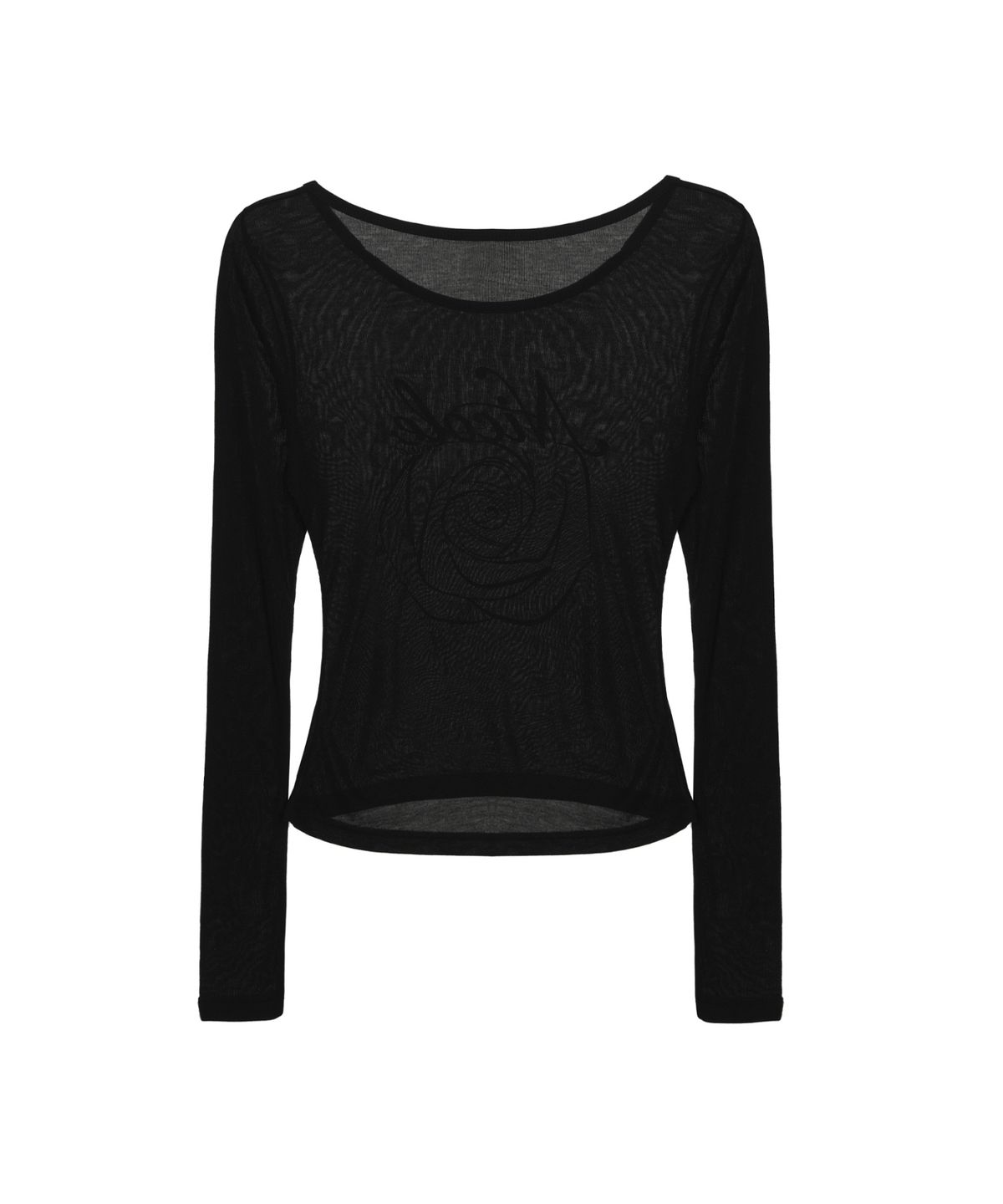 닉앤니콜(NICK&NICOLE) NICOLE ROSE LONG SLEEVE TOP_BLACK