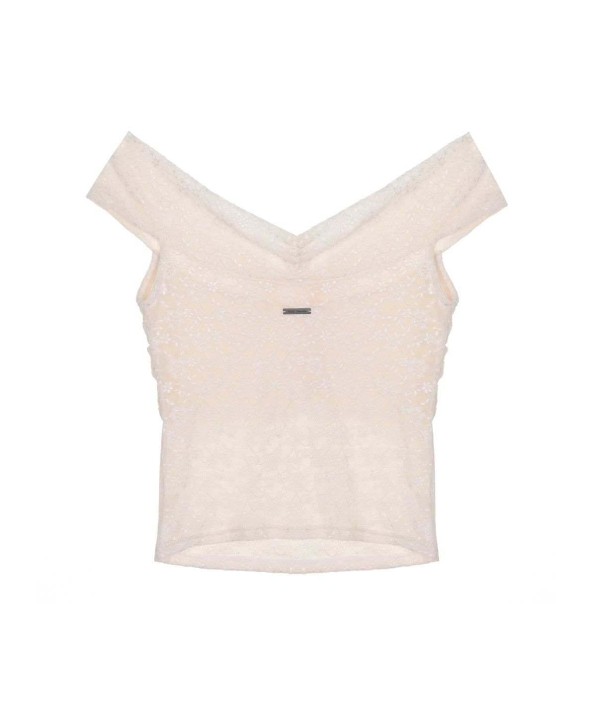 닉앤니콜(NICK&NICOLE) DRAPED LACE CAMI TOP_CREAM