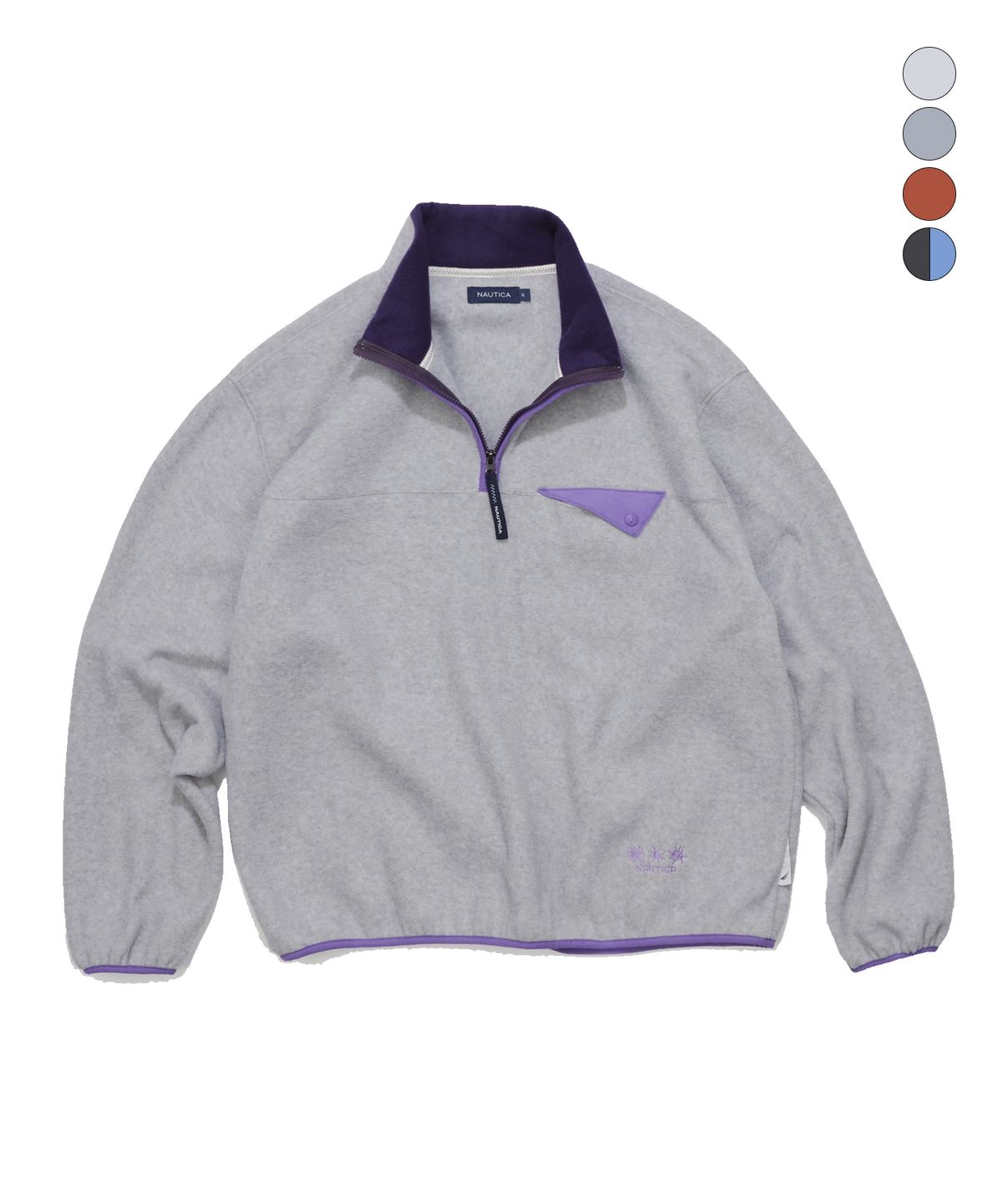 노티카(NAUTICA) 오션 토템 폴라 하프 집업(4colors) NFL2196
