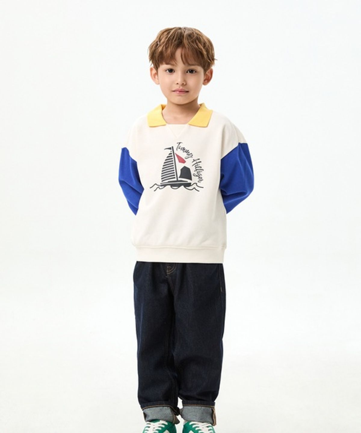 타미힐피거 키즈(TOMMY HILFIGER KIDS) 그래픽 프린트 스웨트셔츠