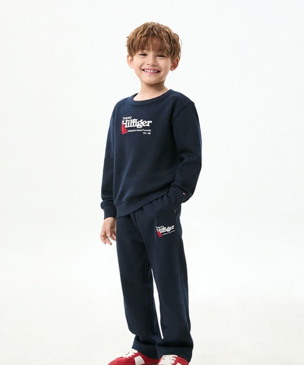 타미힐피거 키즈(TOMMY HILFIGER KIDS) 엠브로이더리 그래픽 스웨트셔츠