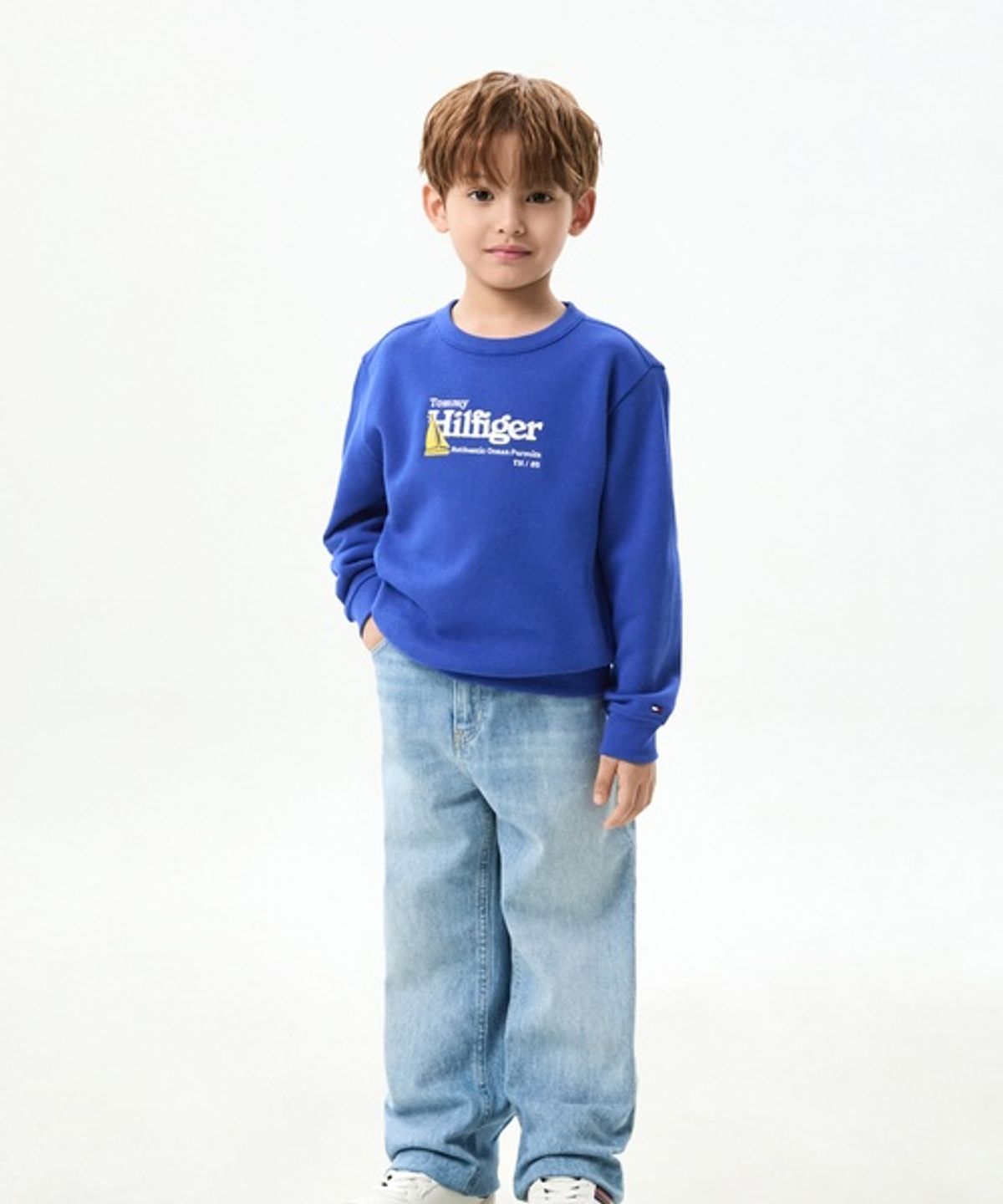 타미힐피거 키즈(TOMMY HILFIGER KIDS) 엠브로이더리 그래픽 스웨트셔츠