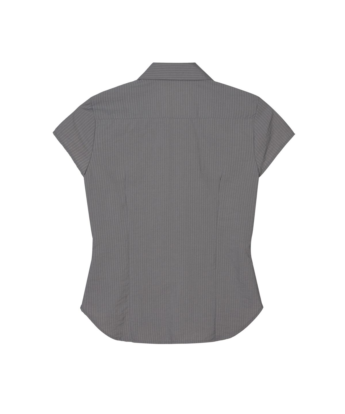닉앤니콜(NICK&NICOLE) CAP SLEEVE STRIPE SHIRT_CHARCOAL