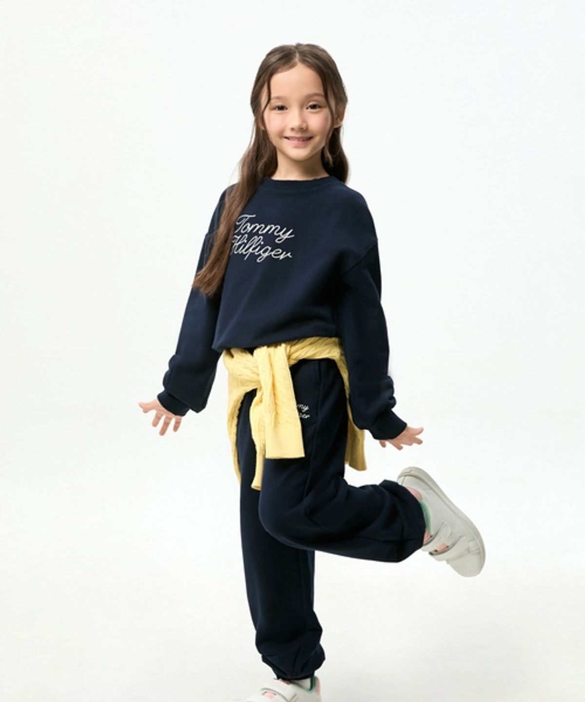 타미힐피거 키즈(TOMMY HILFIGER KIDS) 클래식 로고 크루넥 스웨트셔츠