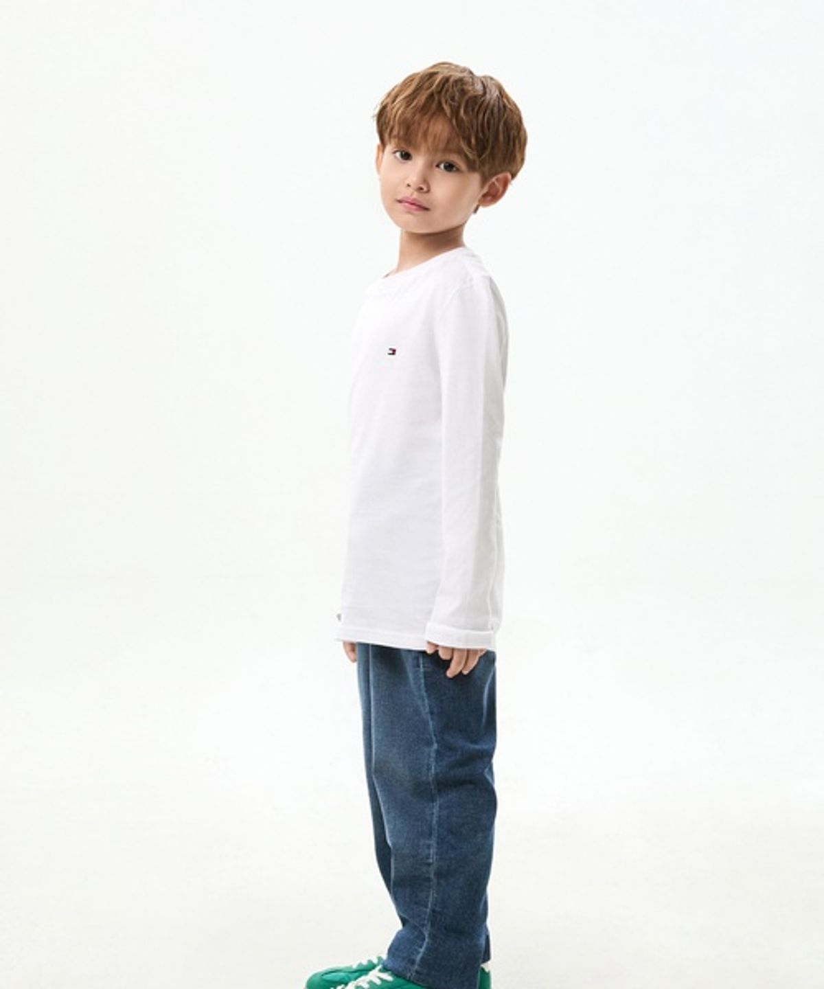 타미힐피거 키즈(TOMMY HILFIGER KIDS) 2PACK 긴팔 티셔츠 (화이트)