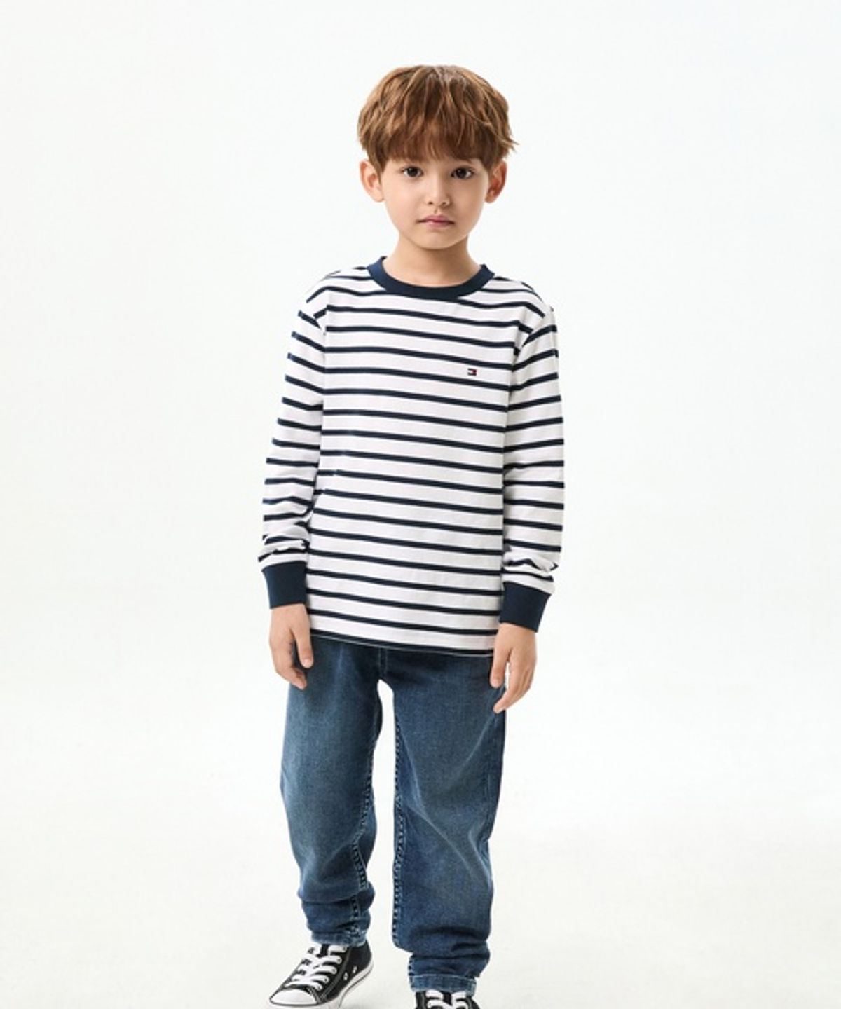 타미힐피거 키즈(TOMMY HILFIGER KIDS) 스트라이프 롱 슬리브 티셔츠