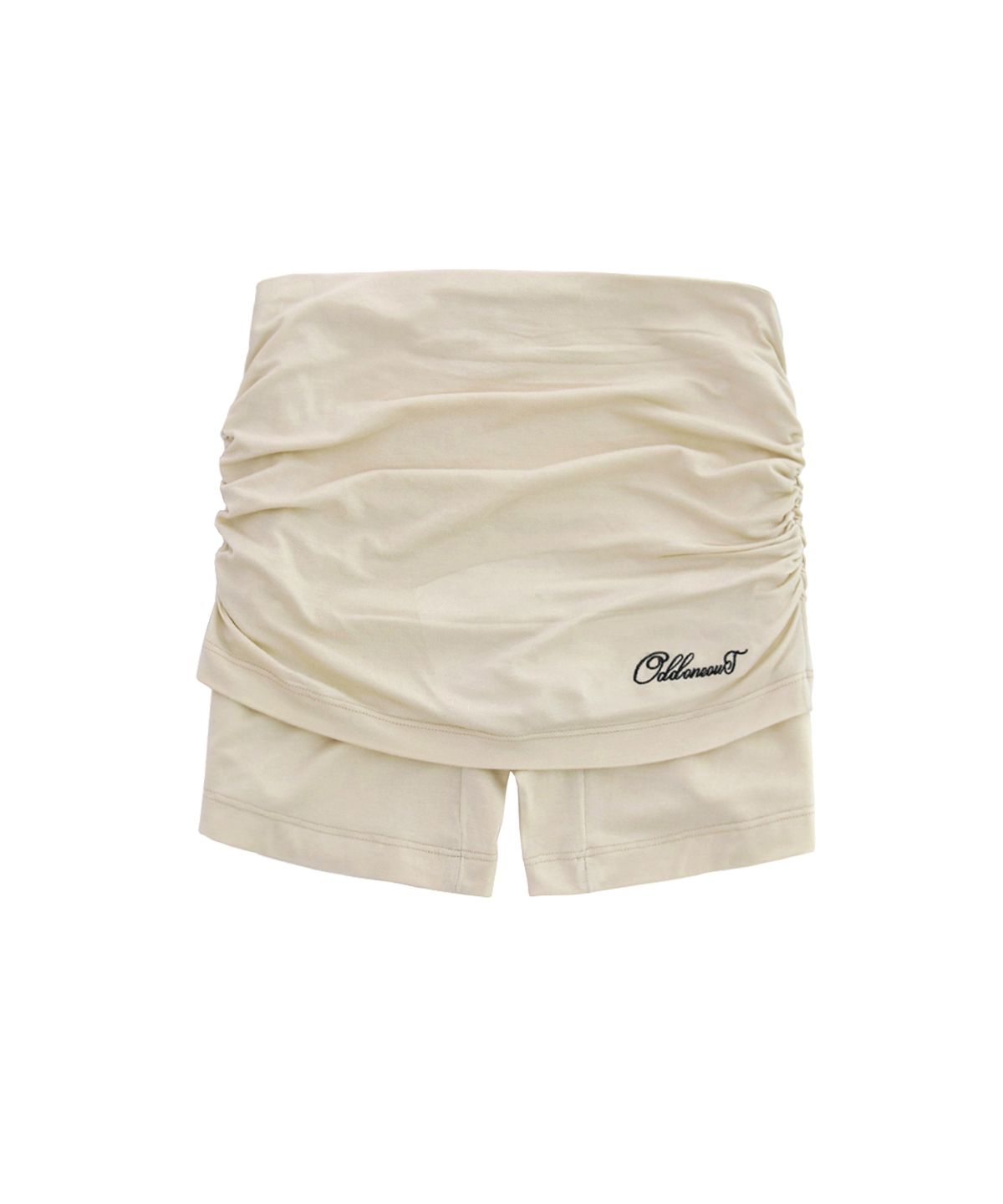 오드원아웃(ODDONEOUT) MONO SHIRRING SKIRT SHORT PANTS YELLOW