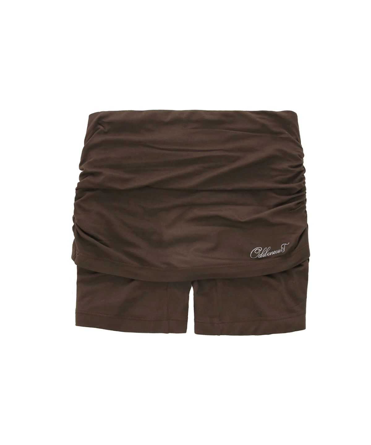 오드원아웃(ODDONEOUT) MONO SHIRRING SKIRT SHORT PANTS BROWN