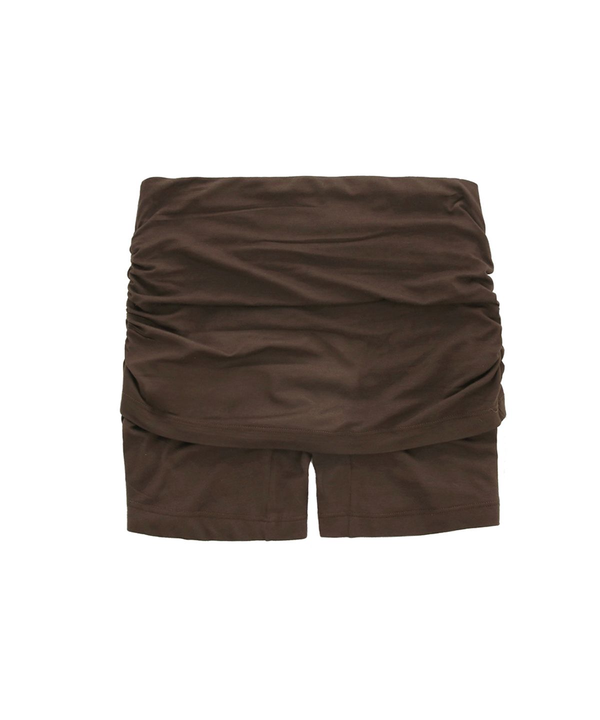오드원아웃(ODDONEOUT) MONO SHIRRING SKIRT SHORT PANTS BROWN