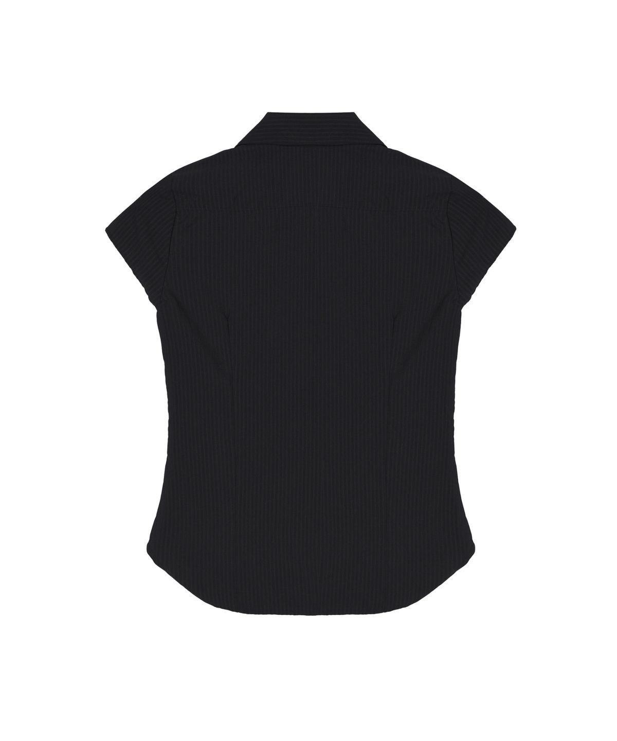 닉앤니콜(NICK&NICOLE) CAP SLEEVE STRIPE SHIRT_BLACK