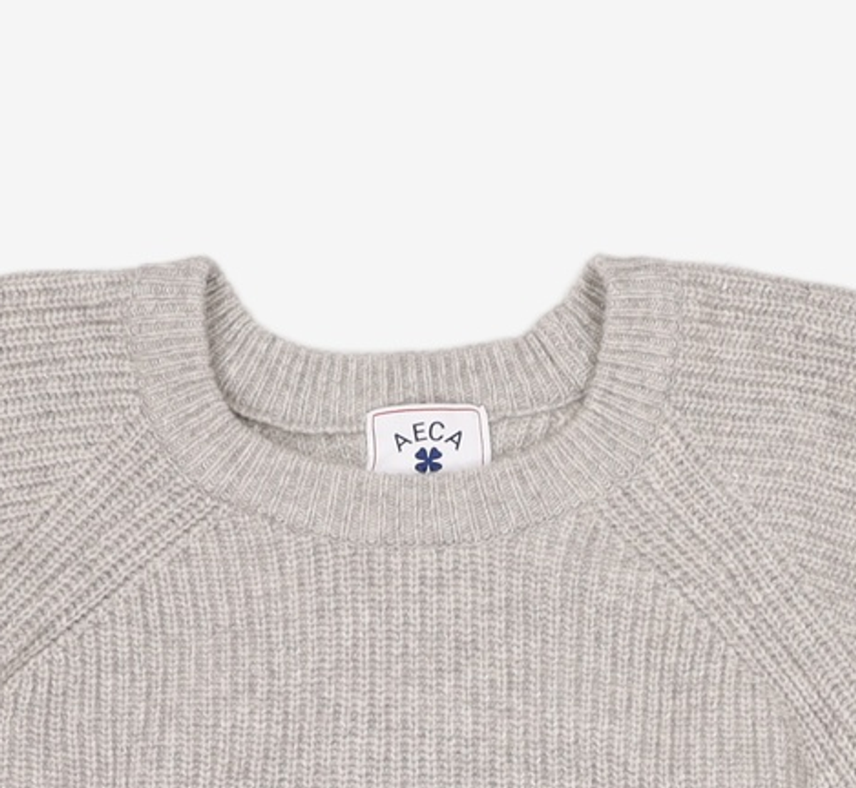 에이카화이트(AECA) CLOVER OVERSIZE WOOL KNIT-GREY L