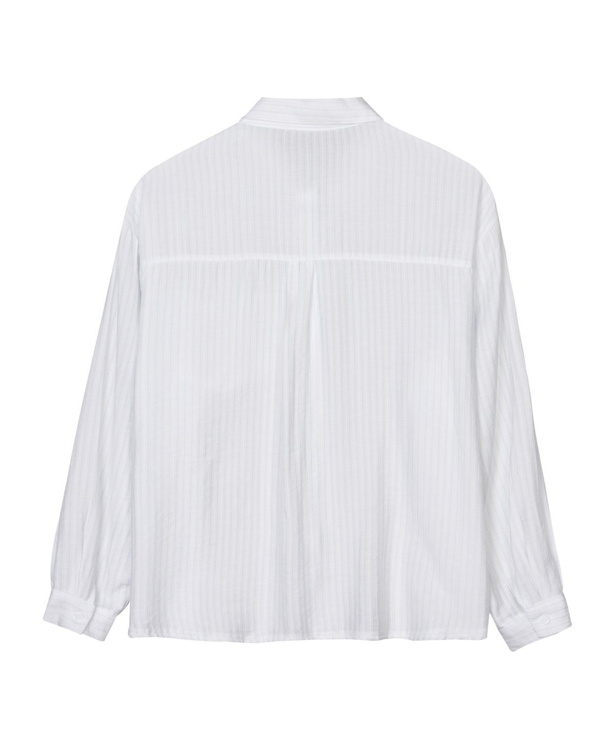 닉앤니콜(NICK&NICOLE) SHEER STRIPE OVERSIZED SHIRT_IVORY