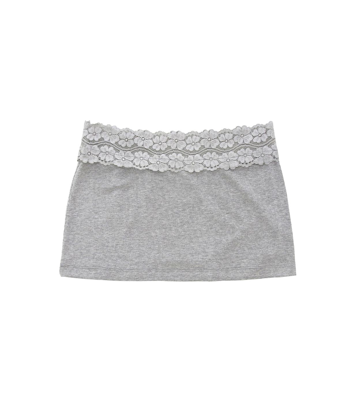 오드원아웃(ODDONEOUT) MONO LACE SKIRT GRAY