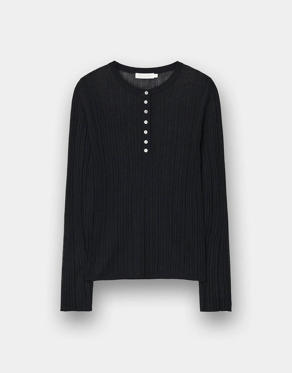 지오다노(GIORDANO) 16gg 립 헨리넥 시어 긴팔 니트 스웨터 356901 [4color]