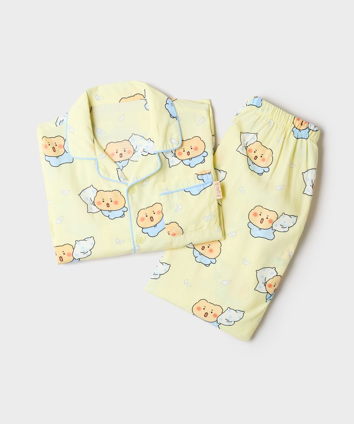스파오 키즈(SPAO KIDS) [키즈] (망그러진곰) 긴팔 파자마(Light Yellow)_SPPPG49KU2