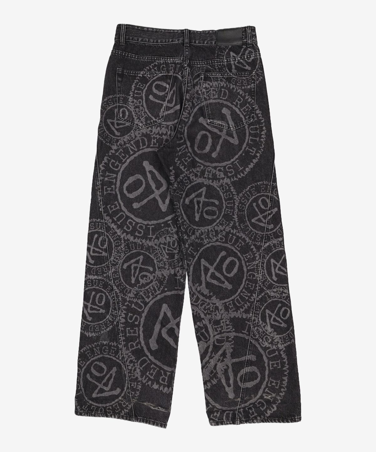애드오프(ADDOFF) LOGO PRINTED DENIM PANTS BLACK M
