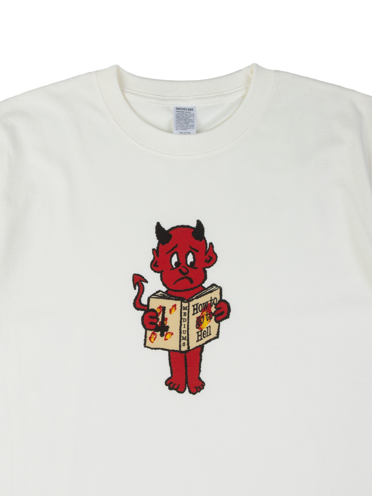 미디엄스(MEDIUMS) How To Go To Hell Tee - Vanilla (하우 투 고 투 헬 티 - 바닐라)