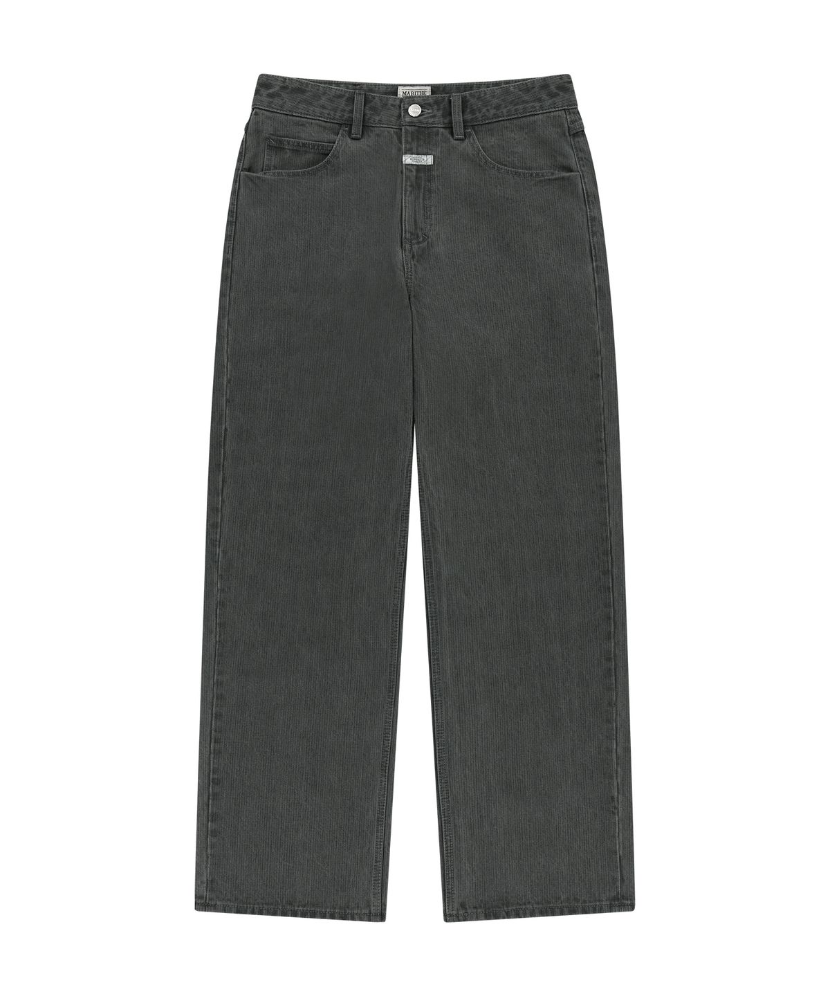 마리떼 프랑소와 저버(MARITHÉ + FRANҪOIS GIRBAUD) M SEMI-WIDE BROKEN TWILL DENIM PANTS gray