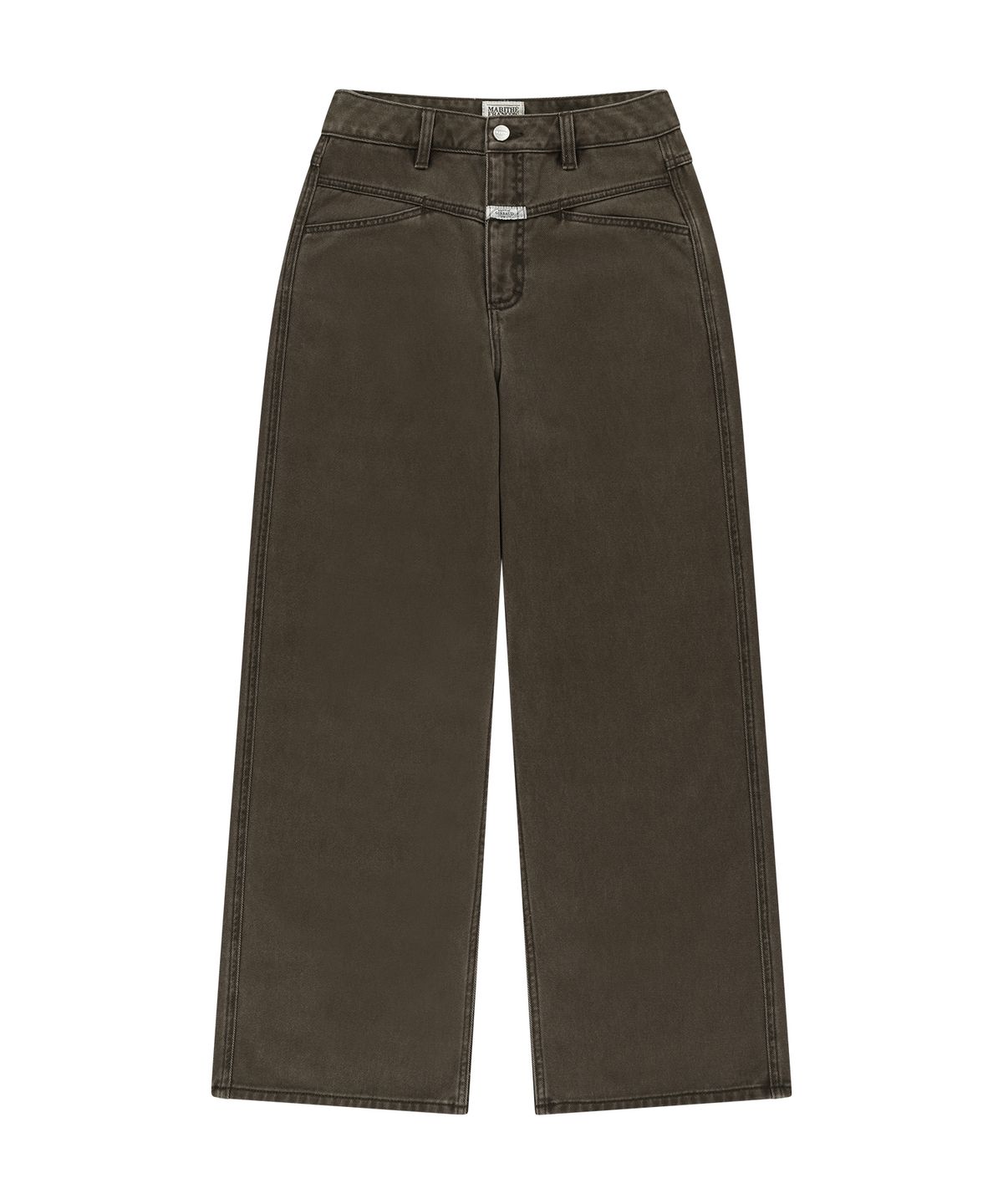 마리떼 프랑소와 저버(MARITHÉ + FRANҪOIS GIRBAUD) W X-POCKET SEMI-WIDE DENIM PANTS brown