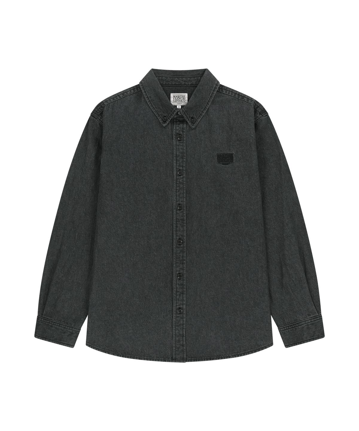마리떼 프랑소와 저버(MARITHÉ + FRANҪOIS GIRBAUD) MICRO CLASSIC LOGO OVERSIZED DENIM SHIRT black