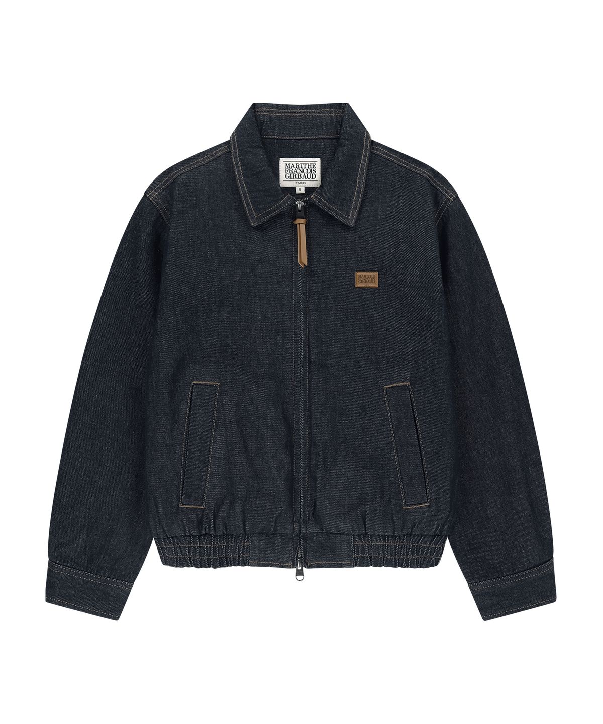 마리떼 프랑소와 저버(MARITHÉ + FRANҪOIS GIRBAUD) DENIM ZIP-UP TRUCKER JACKET indigo