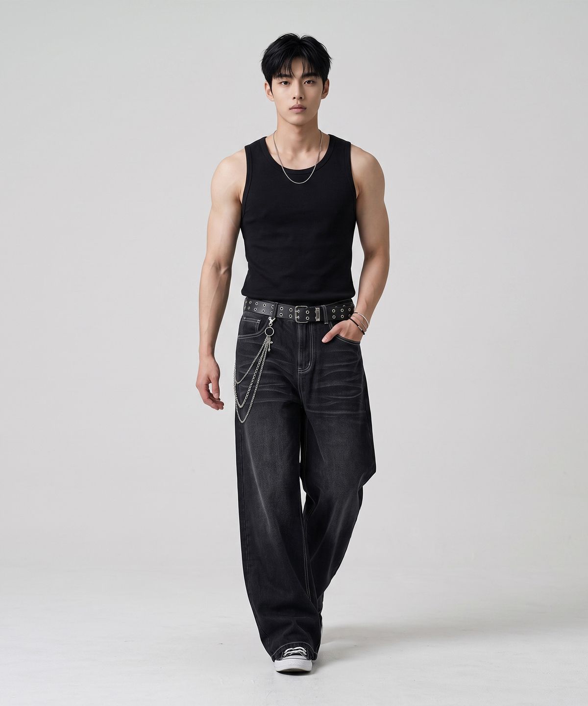 메종니아트(MAISON DE NEART) [2PACK] 루즈핏 레이어드 롱 나시 면 30수_(3color)