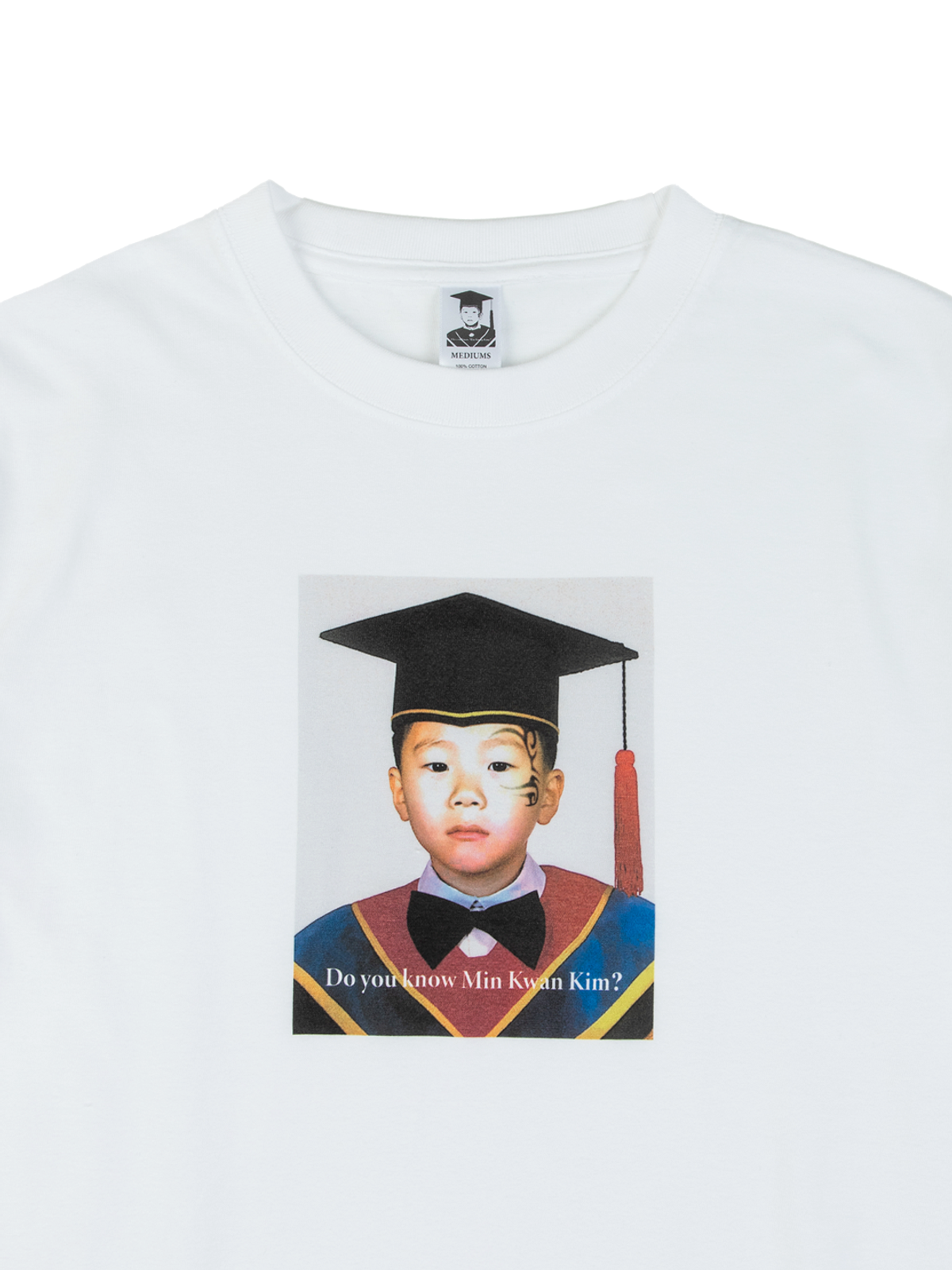 미디엄스(MEDIUMS) Graduation Photo Tee(Mike Tyson Ver.) - White (졸업사진 티셔츠 마이크 타이슨 버전 - 화이트)