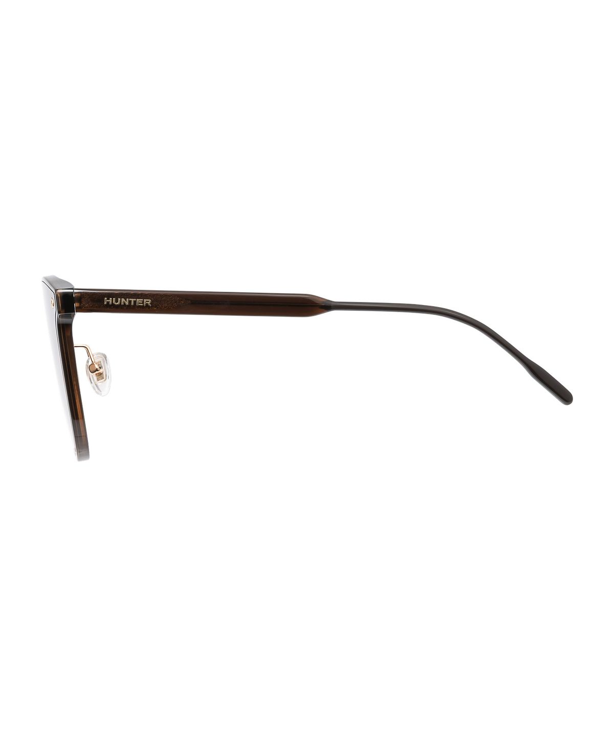 헌터 아이웨어(HUNTEREYEWEAR) [WOMAN] 플랫바 라운드 선글라스 - 브라운 HTB16