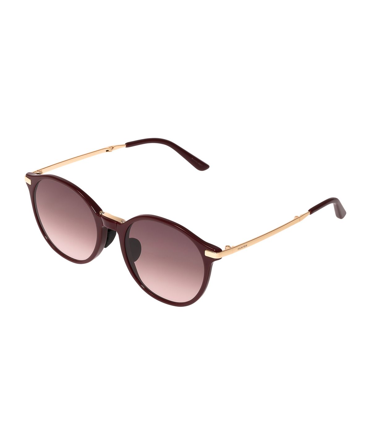 헌터 아이웨어(HUNTEREYEWEAR) [UNISEX] 라운드 폴딩 선글라스 - 버건디 HTC34
