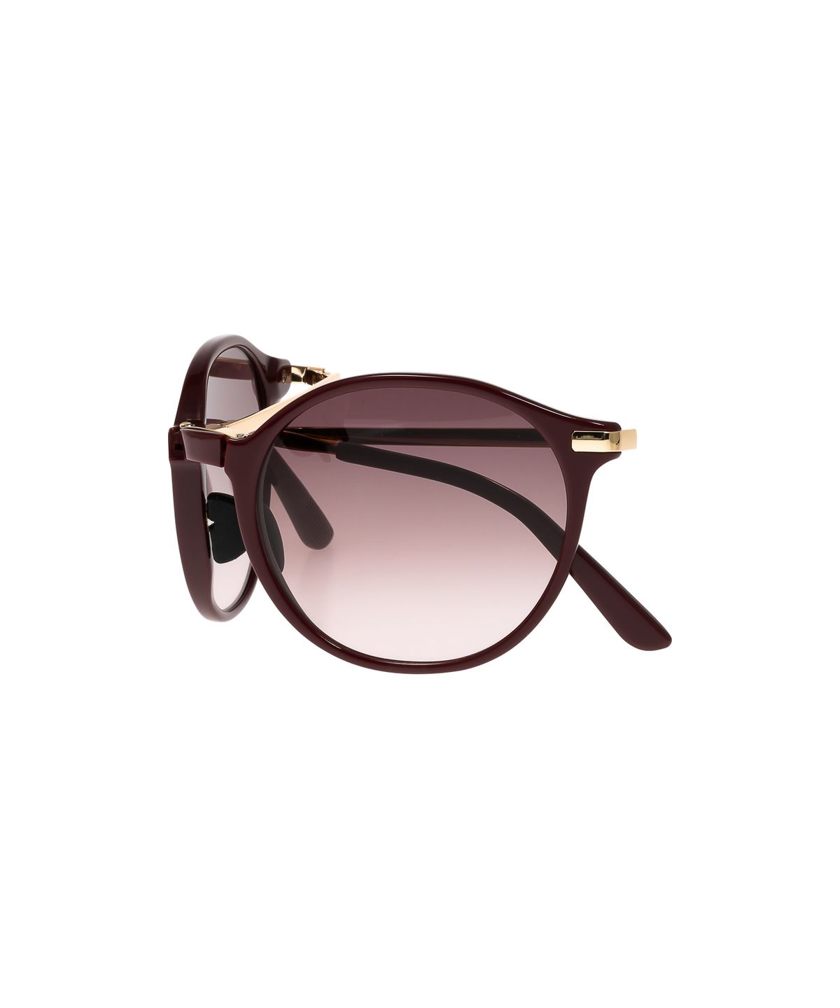 헌터 아이웨어(HUNTEREYEWEAR) [UNISEX] 라운드 폴딩 선글라스 - 버건디 HTC34