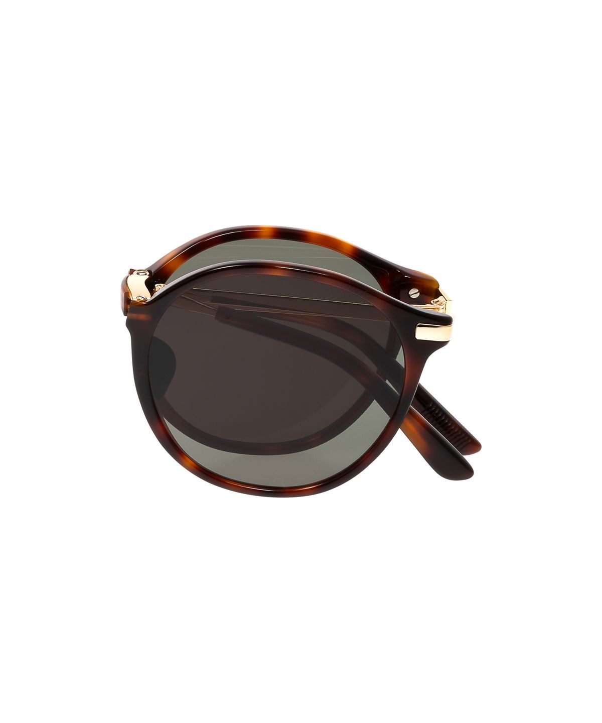 헌터 아이웨어(HUNTEREYEWEAR) [UNISEX] 라운드 폴딩 선글라스 - 하바나 HTC34