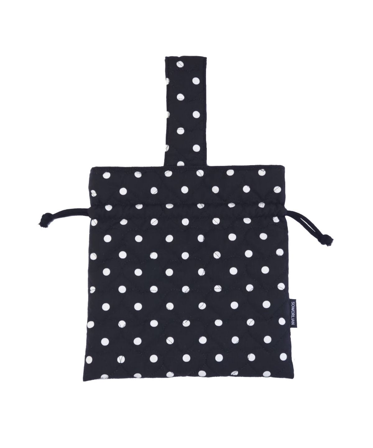 소월리안(SOWORLIAN) One Handle String Bag_ Dot Black