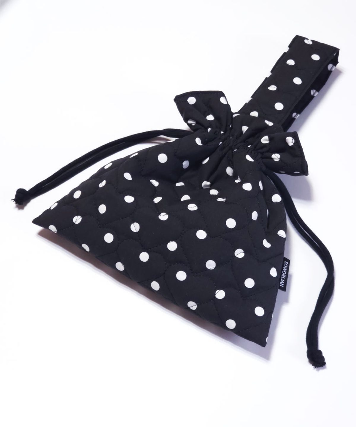 소월리안(SOWORLIAN) One Handle String Bag_ Dot Black
