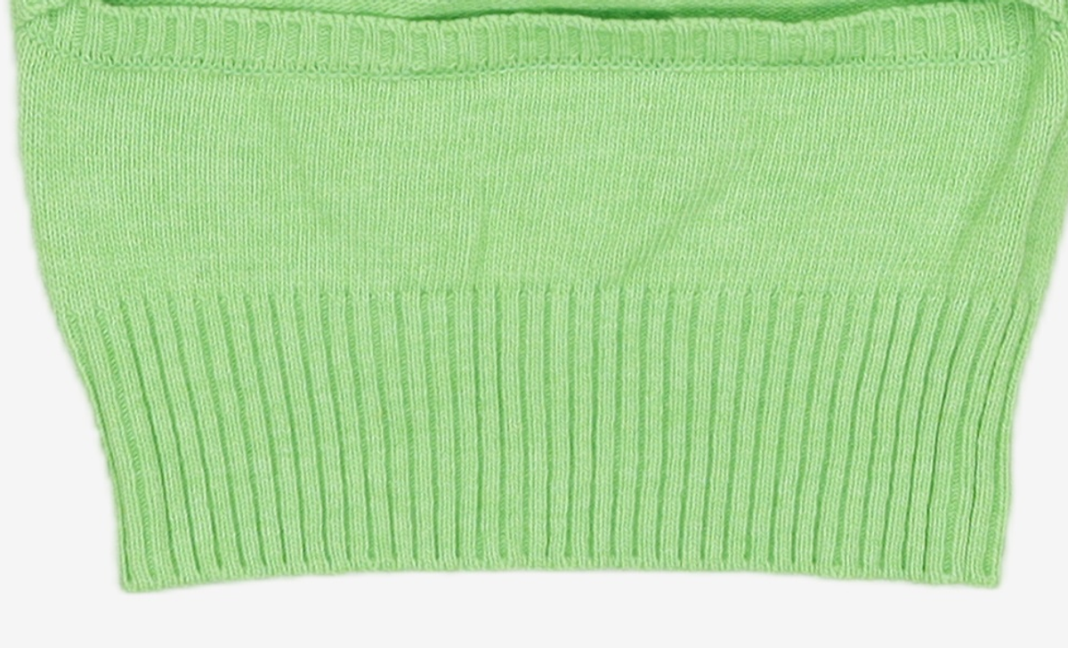 레스트앤레크레이션(REST&RECREATION) RR CUT OUT KNIT VEST YELLOWISH GREEN FREE