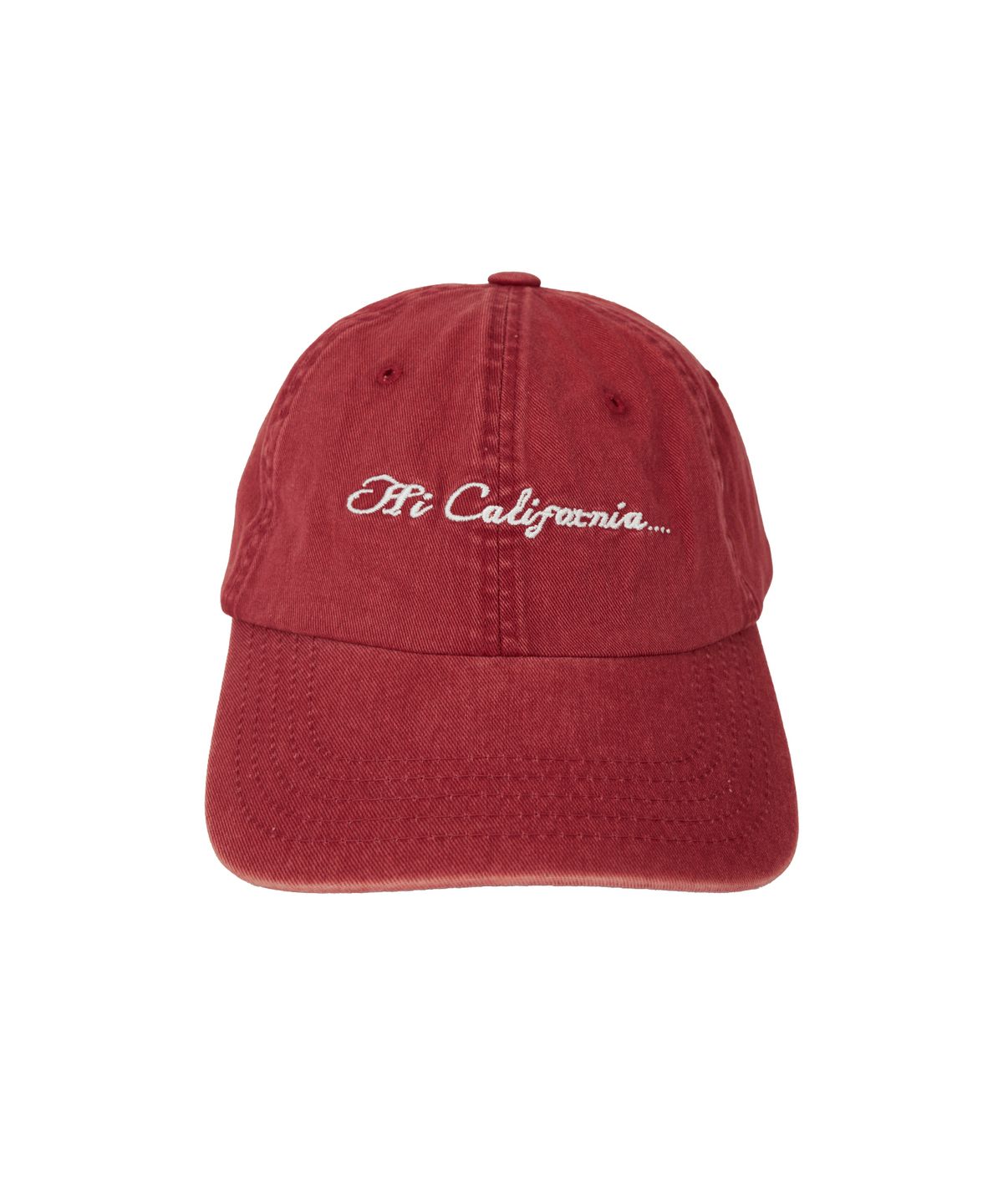 1011갤러리(1011 GALLERY) Hi California Washed Ball Cap - Red