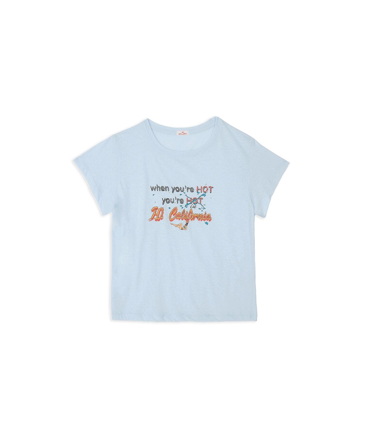 1011갤러리(1011 GALLERY) Woman California Linen Tee - Light Blue