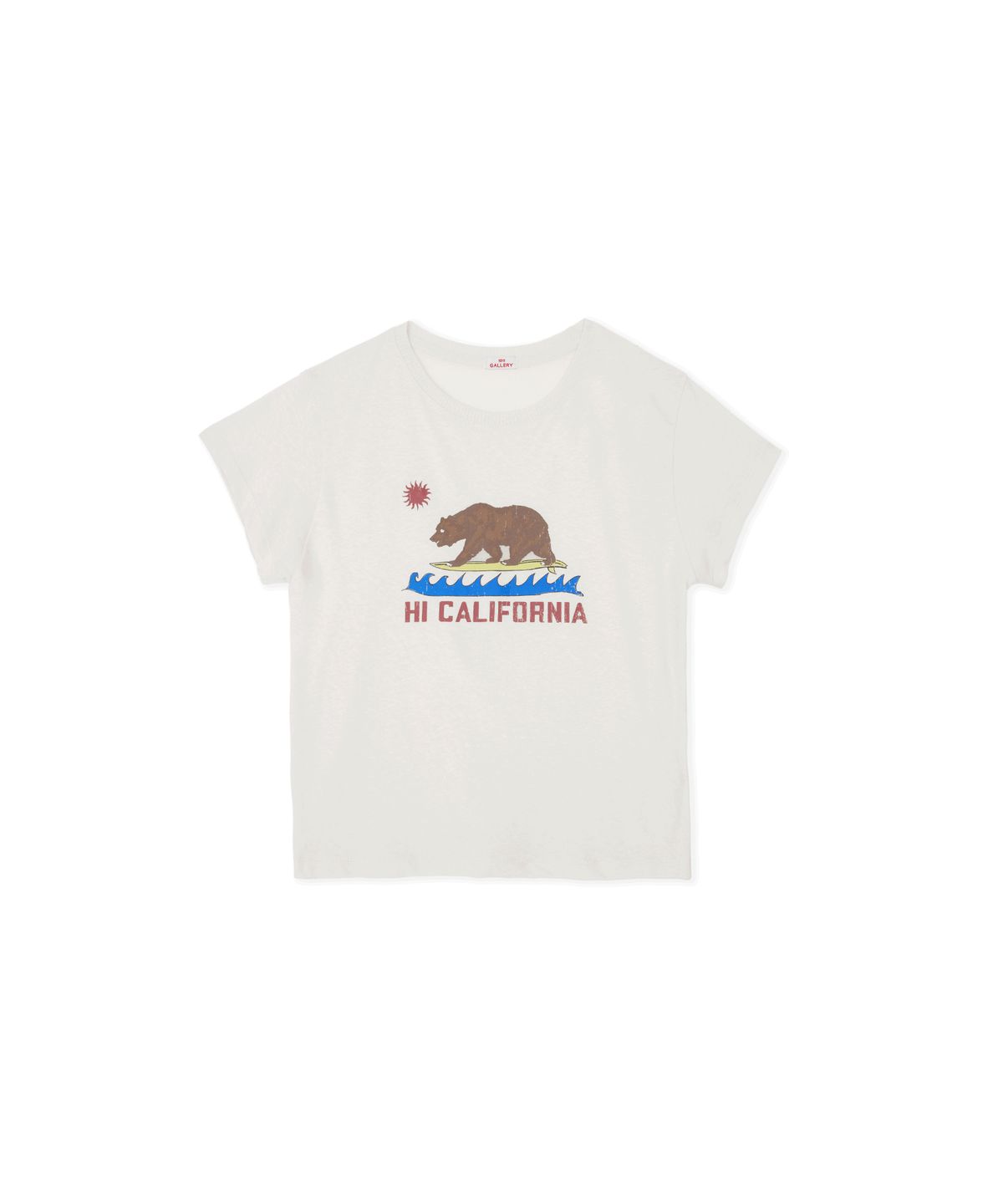1011갤러리(1011 GALLERY) Woman California Bear Linen Tee - Ivory
