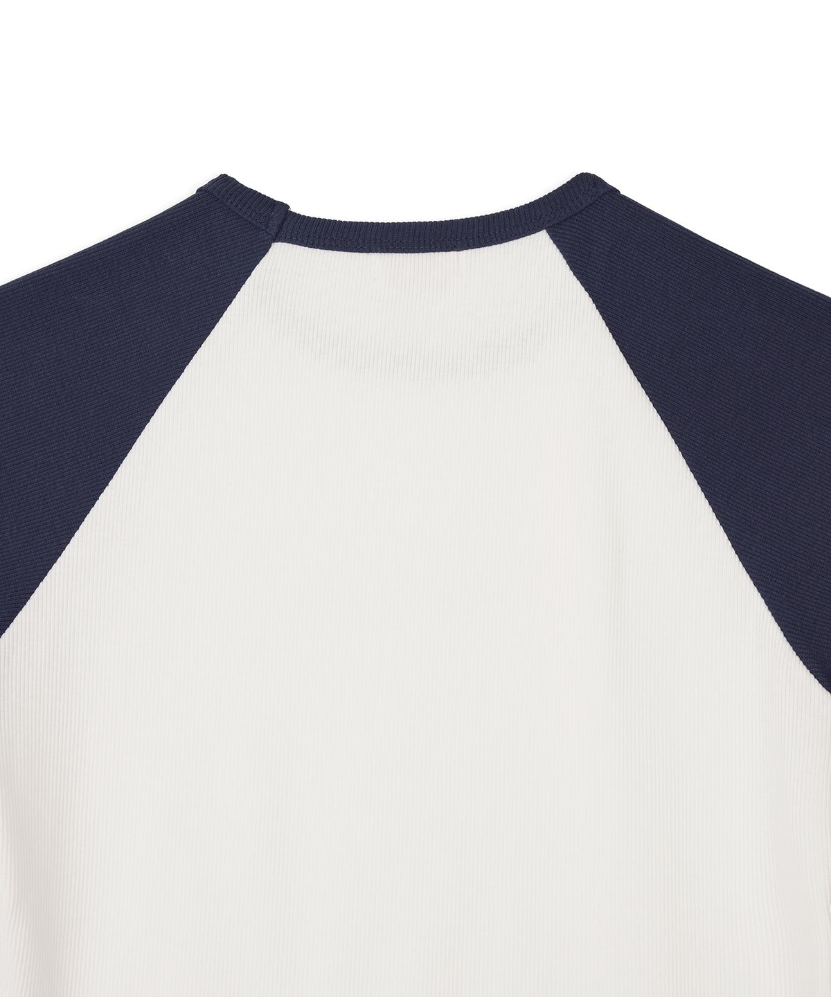 1011갤러리(1011 GALLERY) Woman Hi California Raglan T-Shirts - Whit/Navy