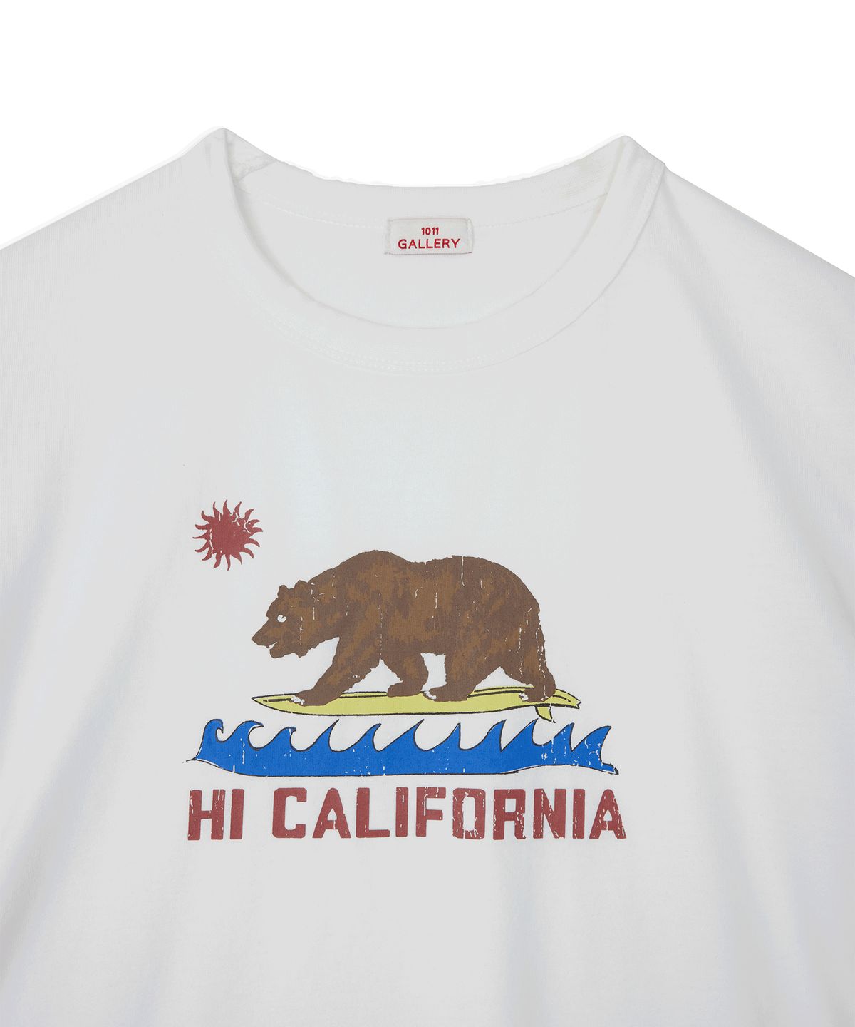 1011갤러리(1011 GALLERY) California Bear T-shirts - Ivory