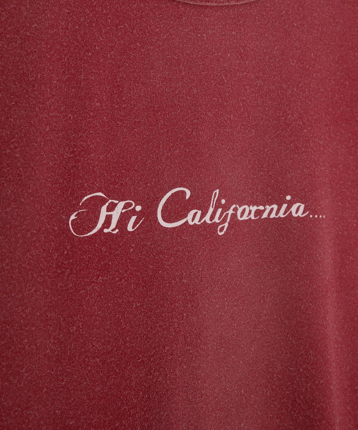 1011갤러리(1011 GALLERY) Hi California Washed T-Shirts - Dark Red