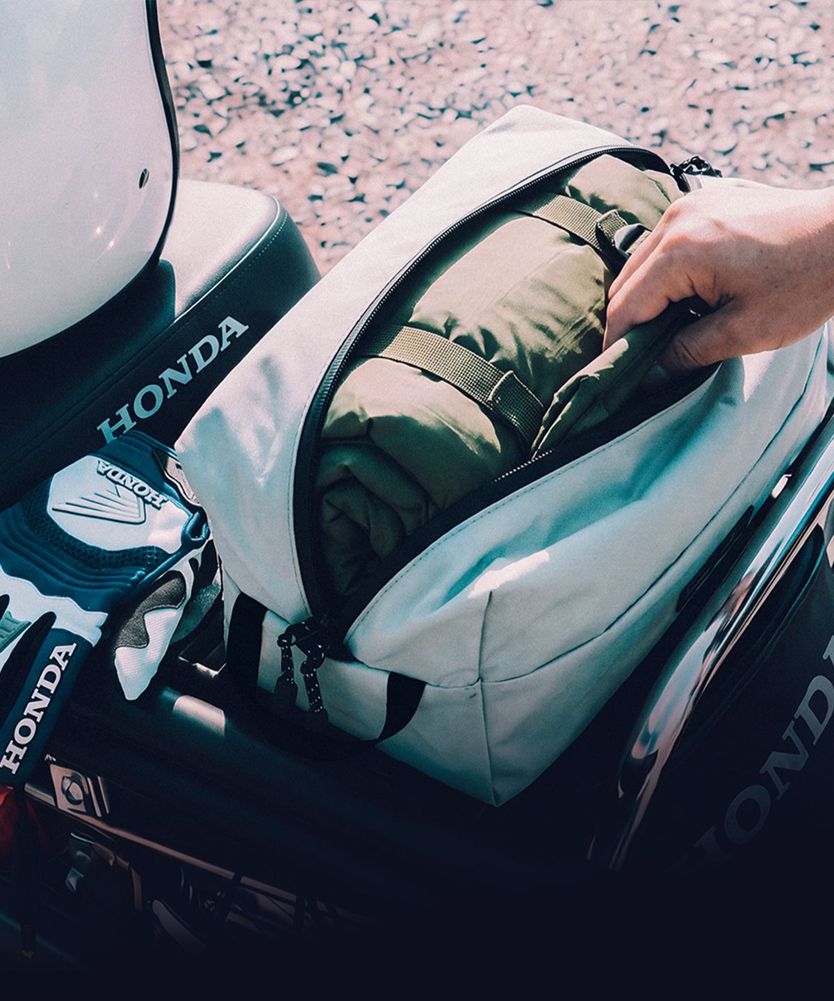 핍스 모터사이클(PHYPS MOTORCYCLE) Lip Nylon Packable Pouch 16L Gray