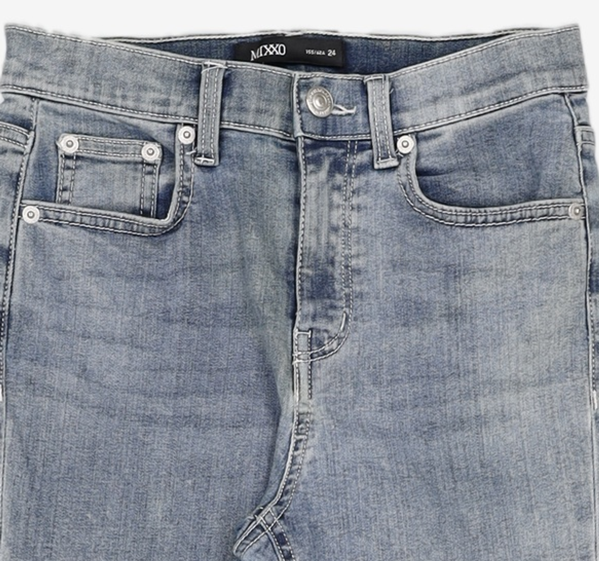 미쏘(MIXXO) 옆슬릿 슬림일자핏 데님 MIWTJC314J 24