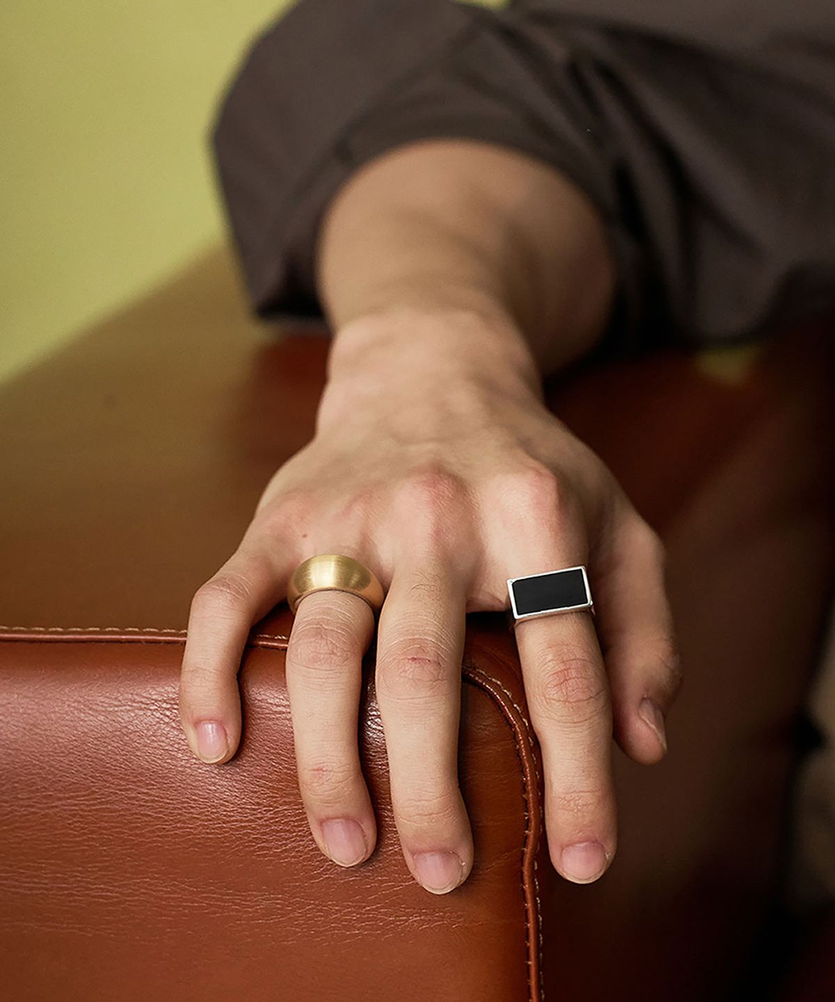 그라스마티네(GRASSE MATINEE) Rectangle Ring Black