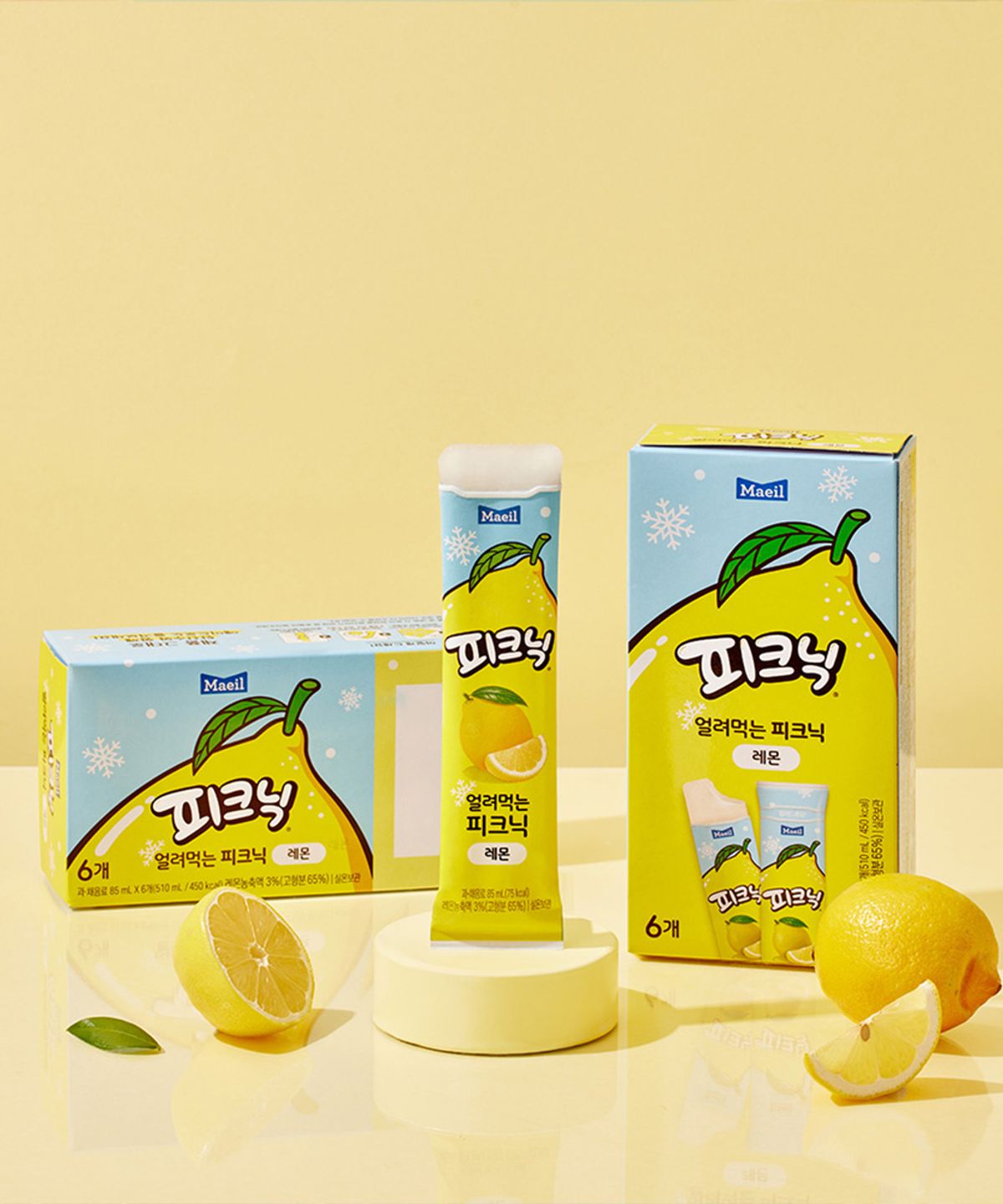 피크닉(PICNIC) 얼려먹는 피크닉 복숭아 & 레몬 85ML 24입