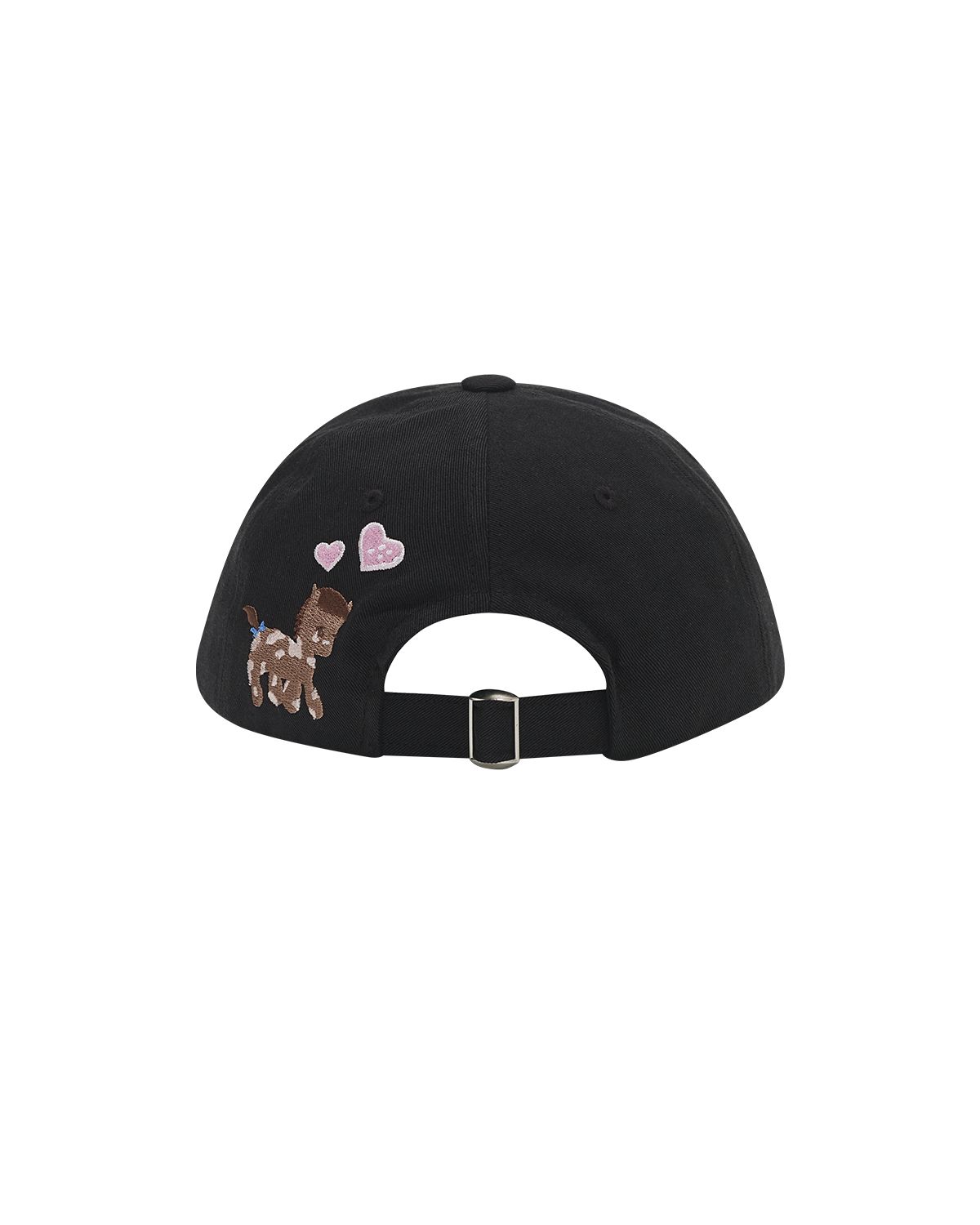 더뮤지엄비지터(THEMUSEUMVISITOR) KIDS PONY EMBROIDERY BALL CAP (BLACK)