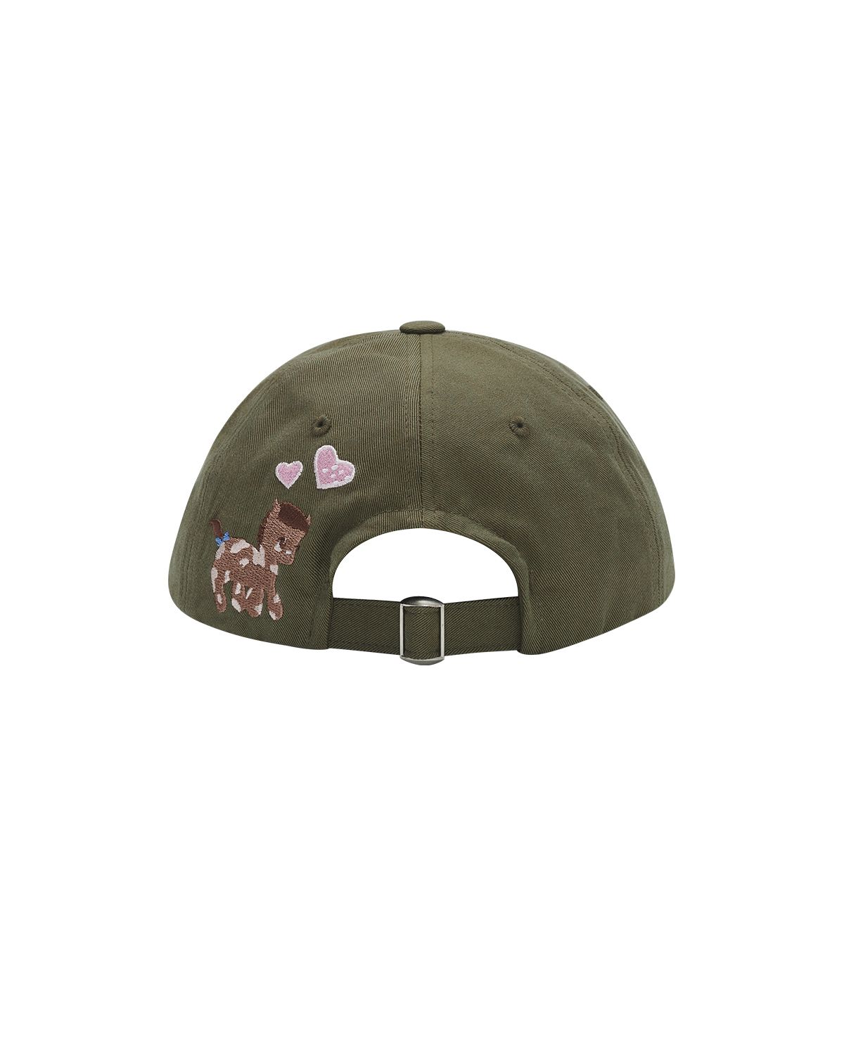 더뮤지엄비지터(THEMUSEUMVISITOR) KIDS PONY EMBROIDERY BALL CAP (OLIVE)